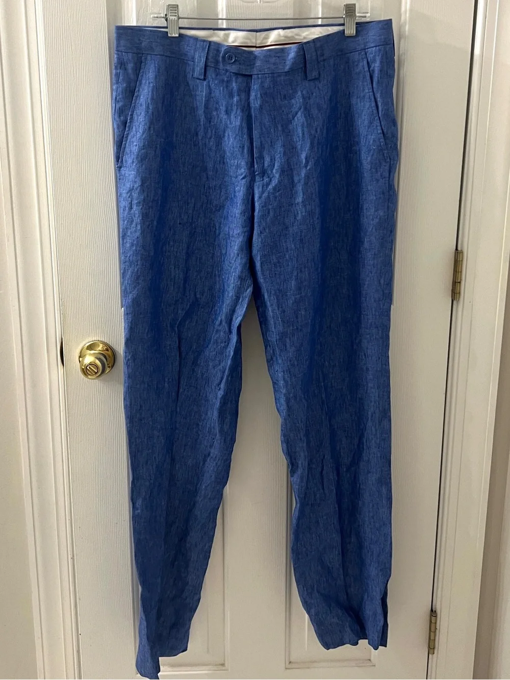 INSERCH Mens Blue 100% Linen Pants Size 36